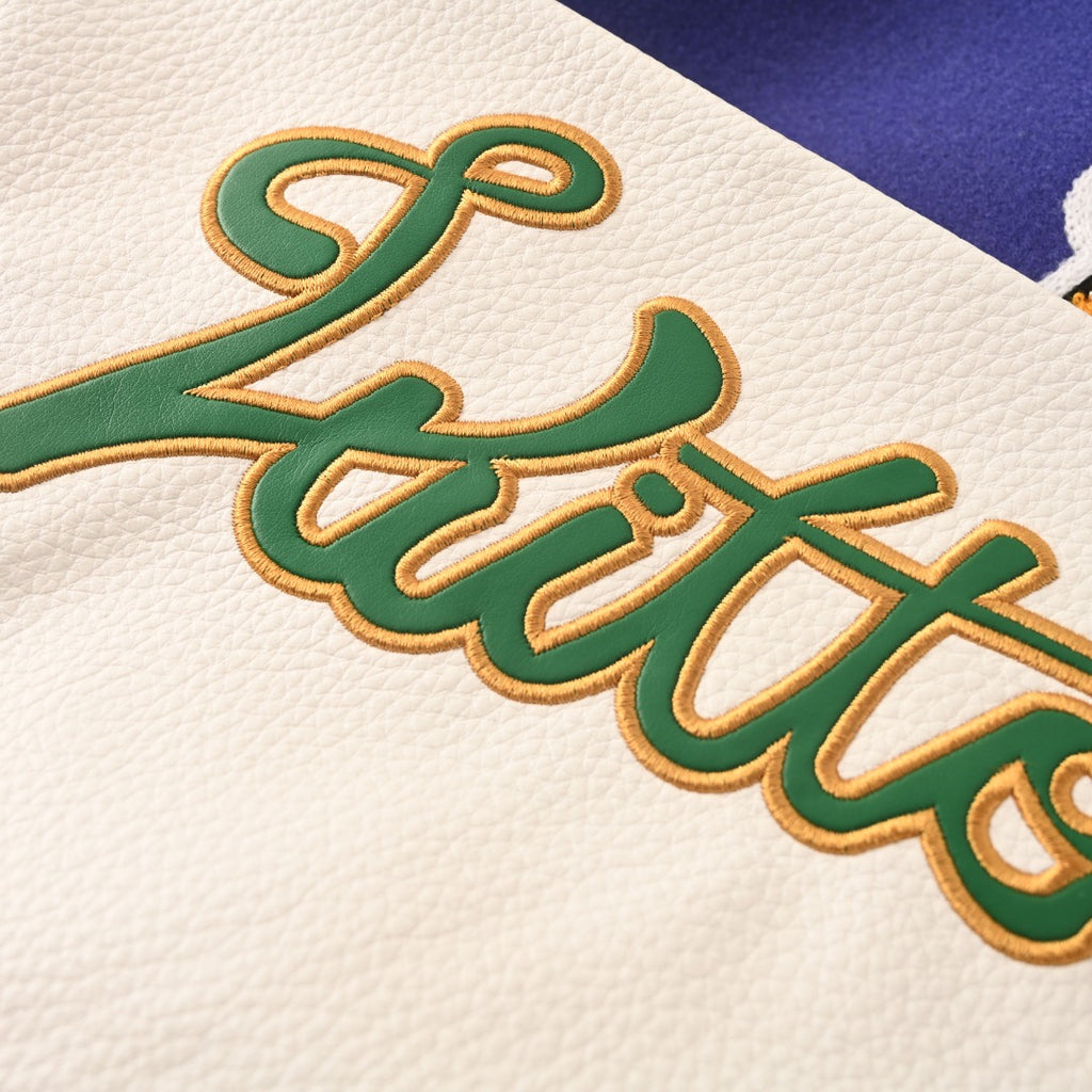 Towel-Embroidered Frog Varsity Jacket product detail view 6