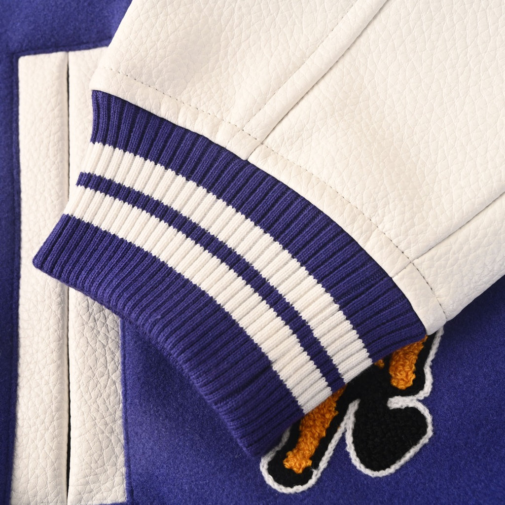 Towel-Embroidered Frog Varsity Jacket product detail view 7