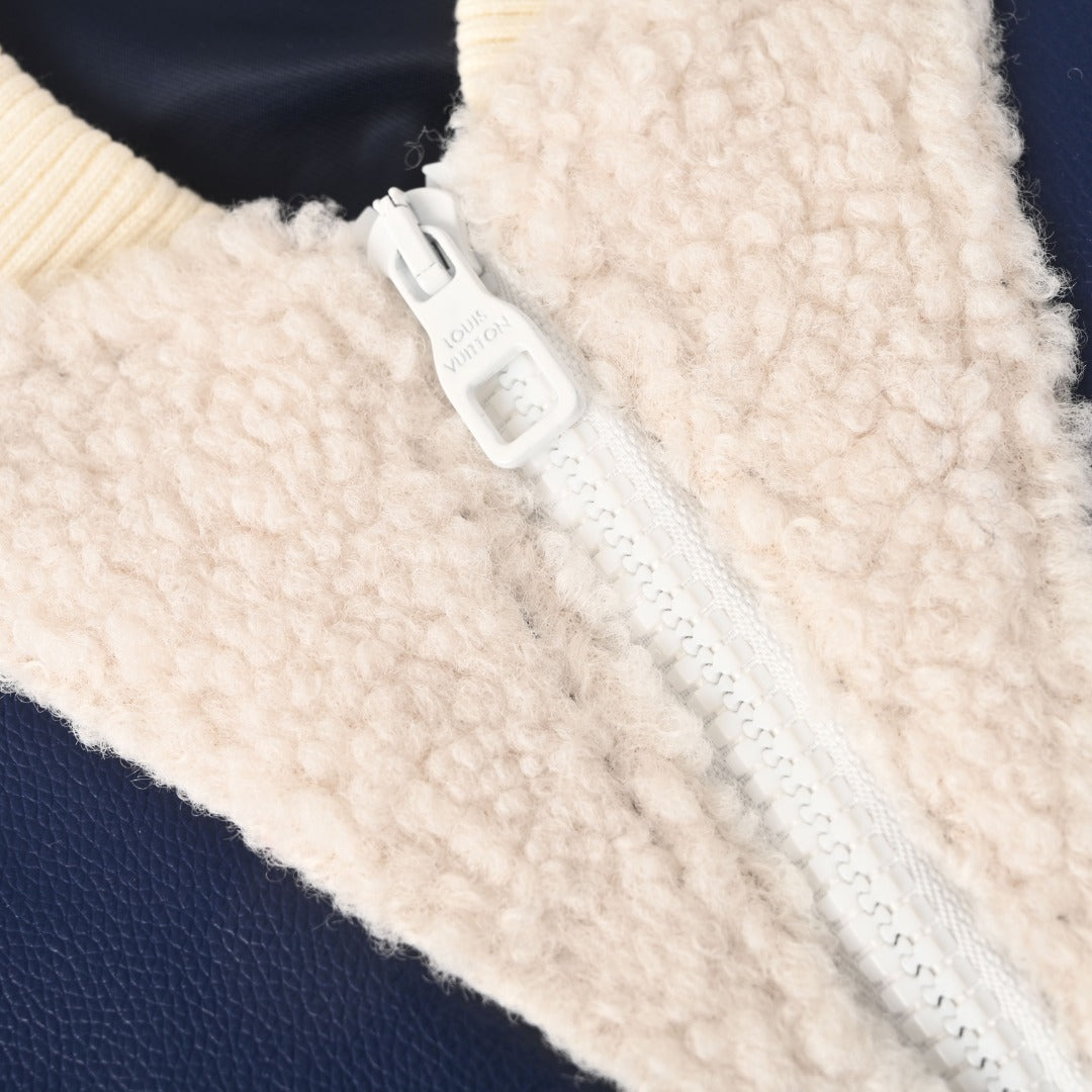 Sherpa-Panel Varsity Jacket product detail view 6