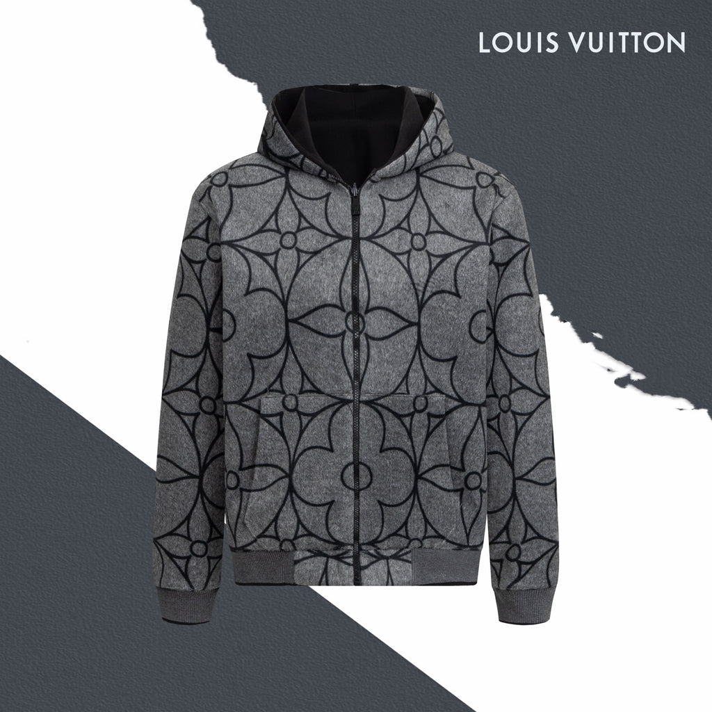 Reversible Jacquard Wool Hoodie product detail view 7
