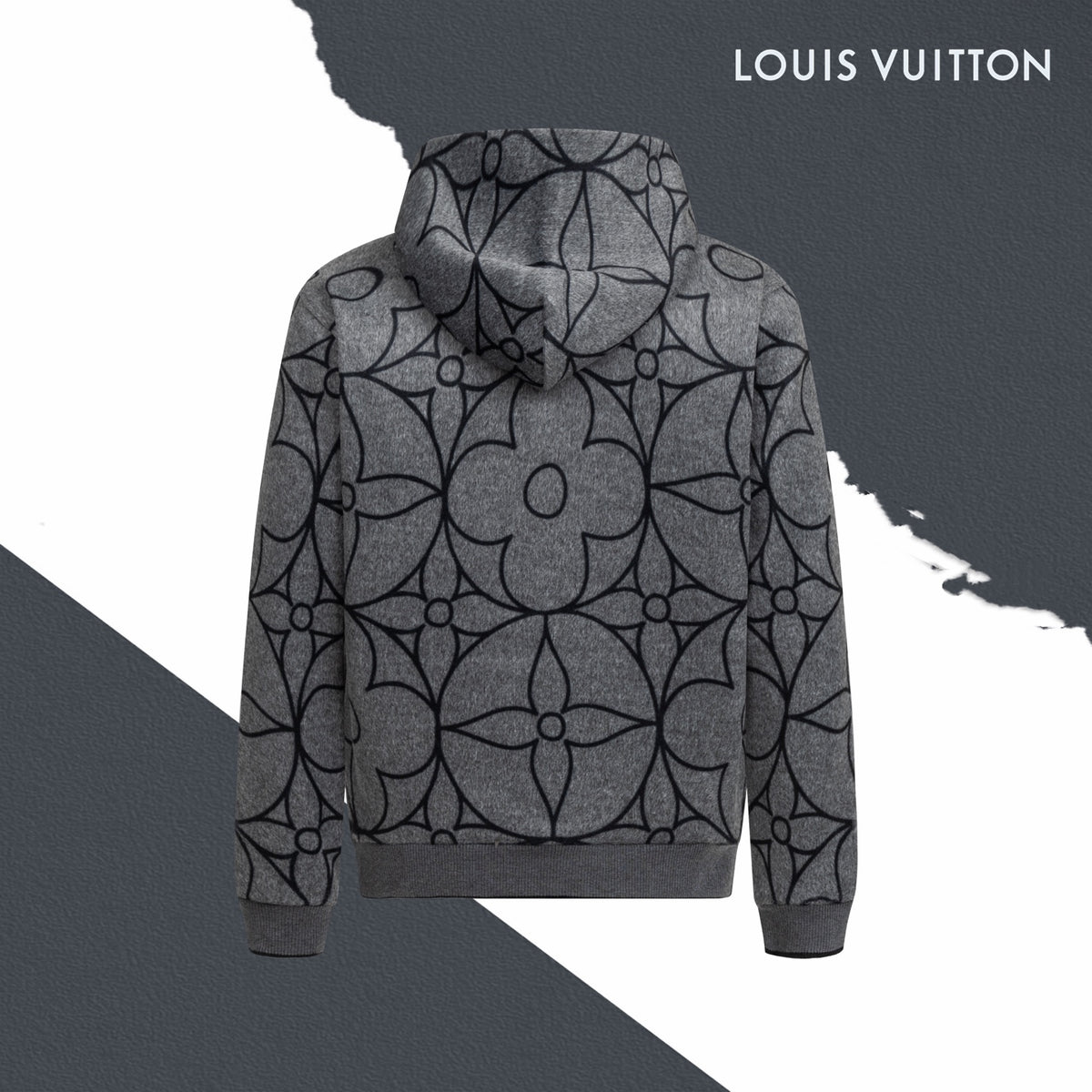 Reversible Jacquard Wool Hoodie product detail view 8