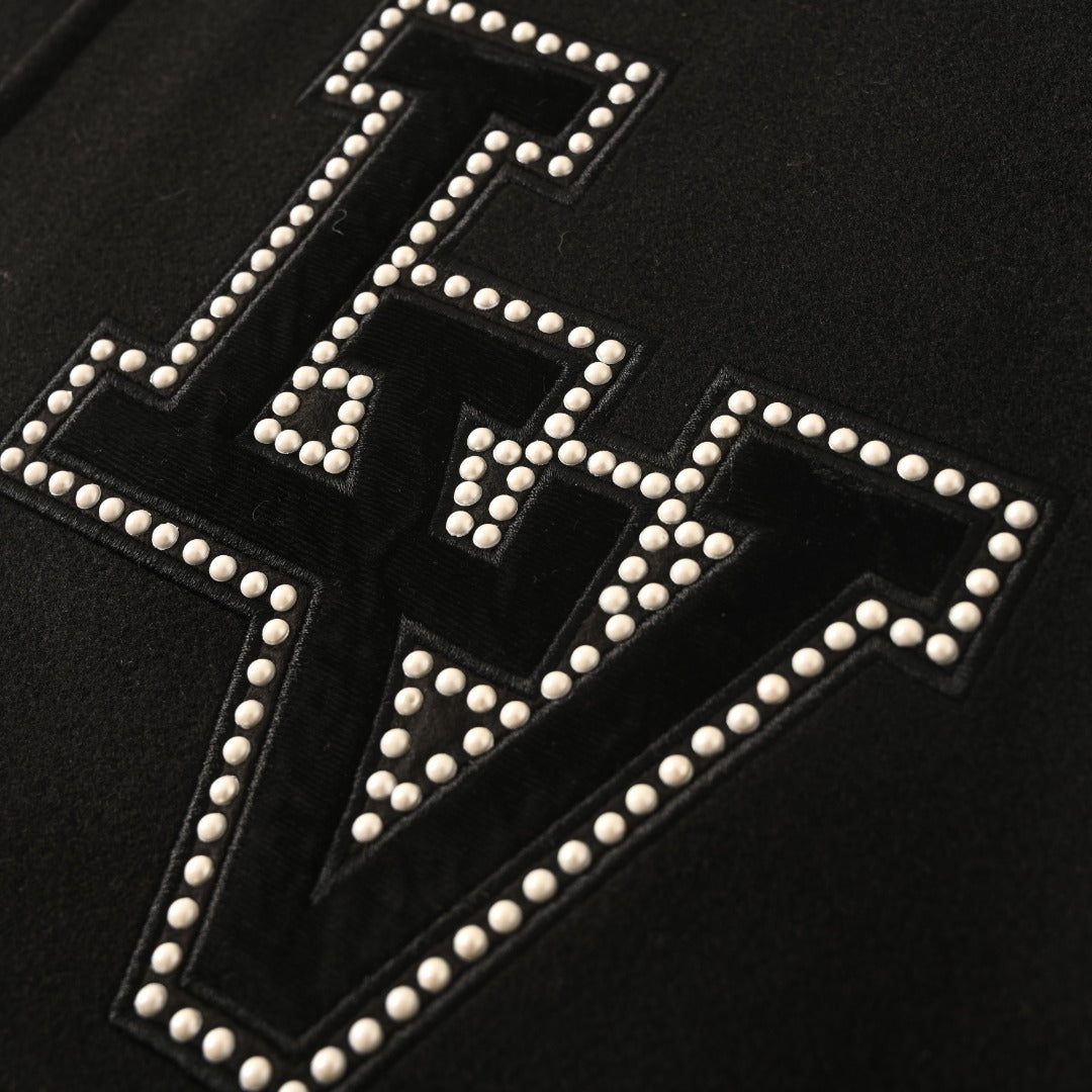 Pearl-Embroidered Varsity Jacket product detail view 5