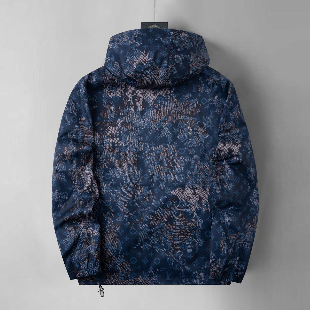 Blue Floral Digital Hooded Windbreaker product detail view 2
