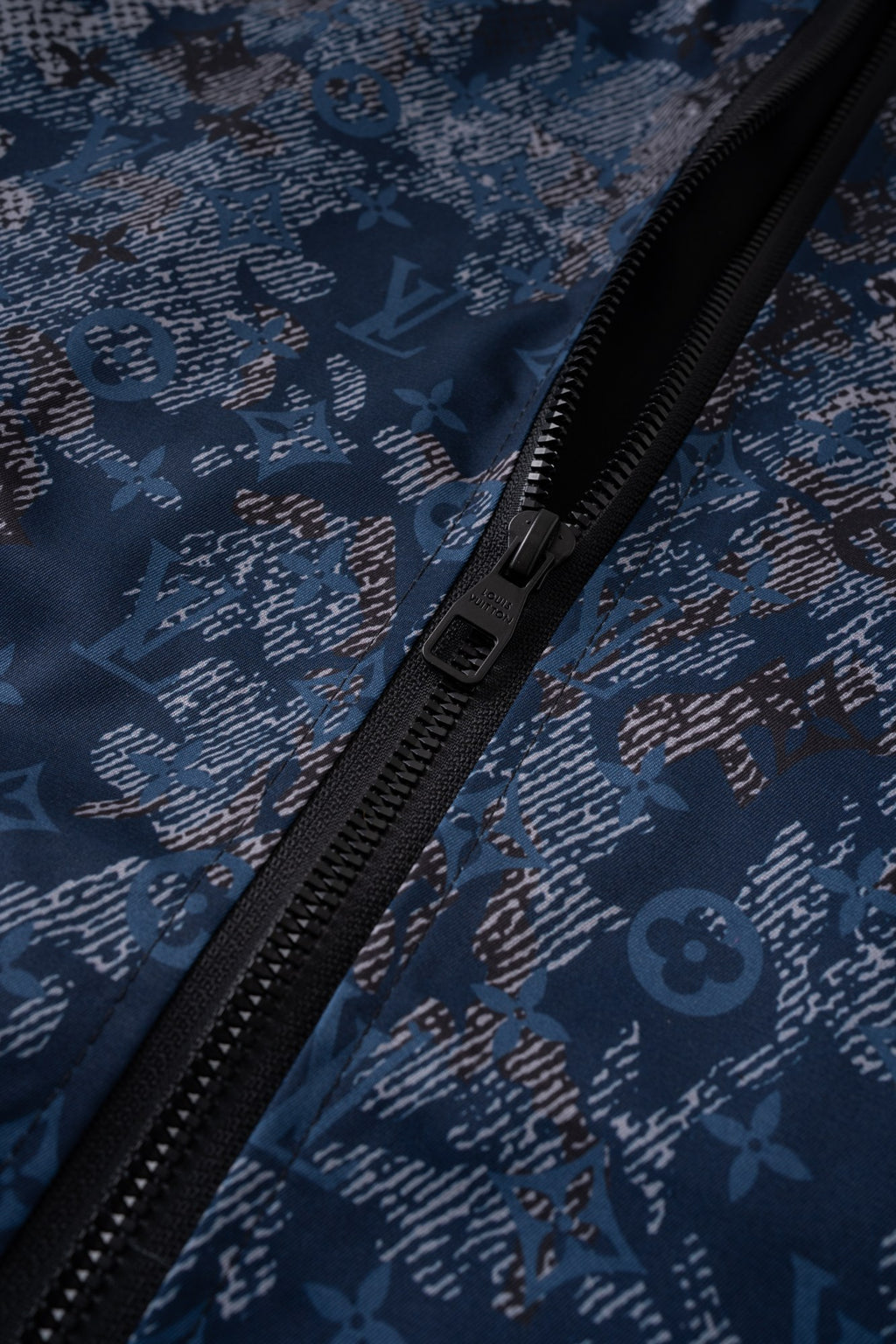 Blue Floral Digital Hooded Windbreaker product detail view 4