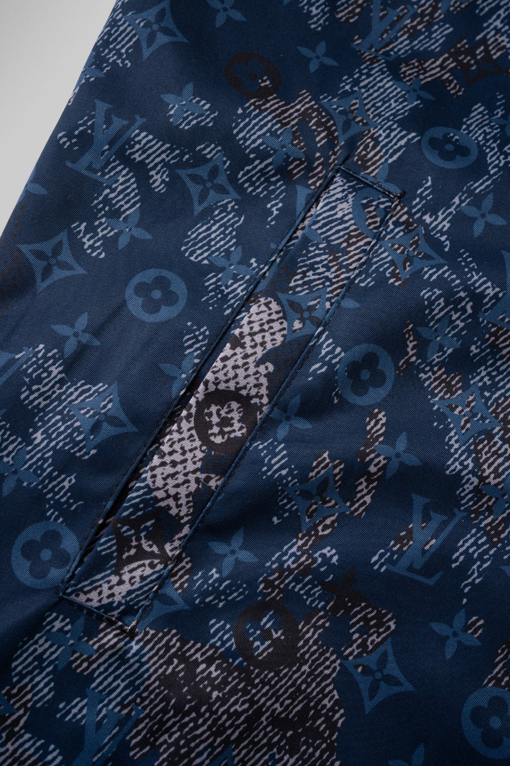 Blue Floral Digital Hooded Windbreaker product detail view 5