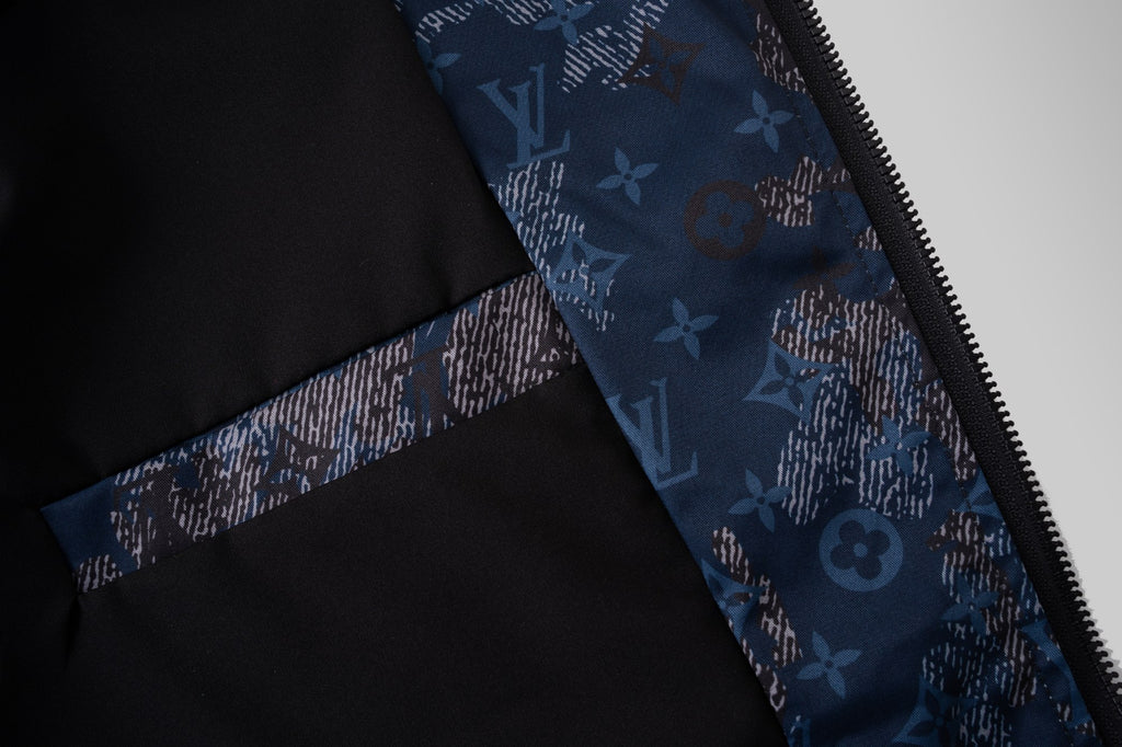 Blue Floral Digital Hooded Windbreaker product detail view 6