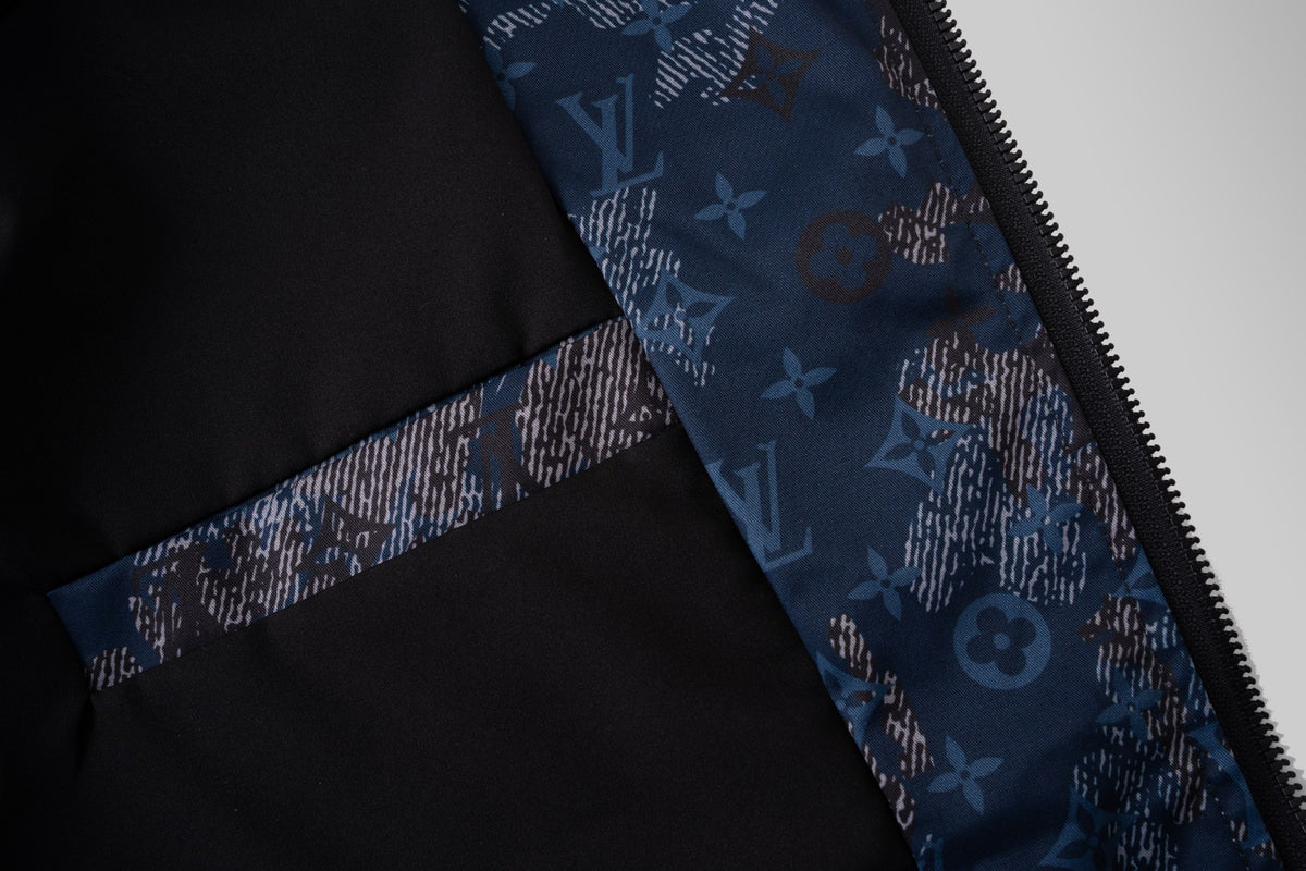 Blue Floral Digital Hooded Windbreaker product detail view 6