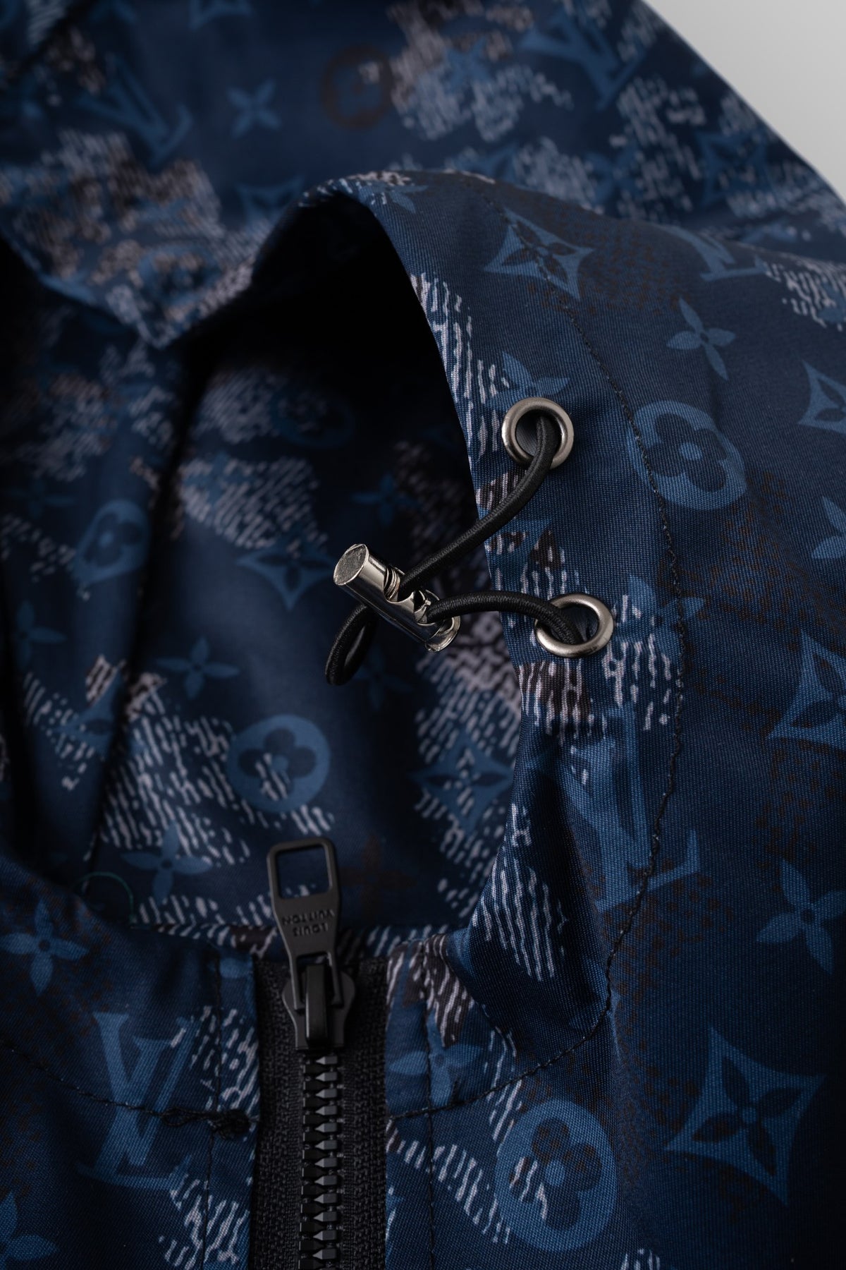 Blue Floral Digital Hooded Windbreaker product detail view 7