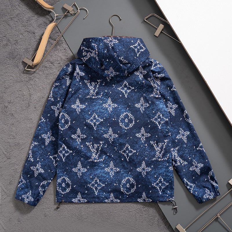 Blue Monogram Hooded Windbreaker product detail view 2
