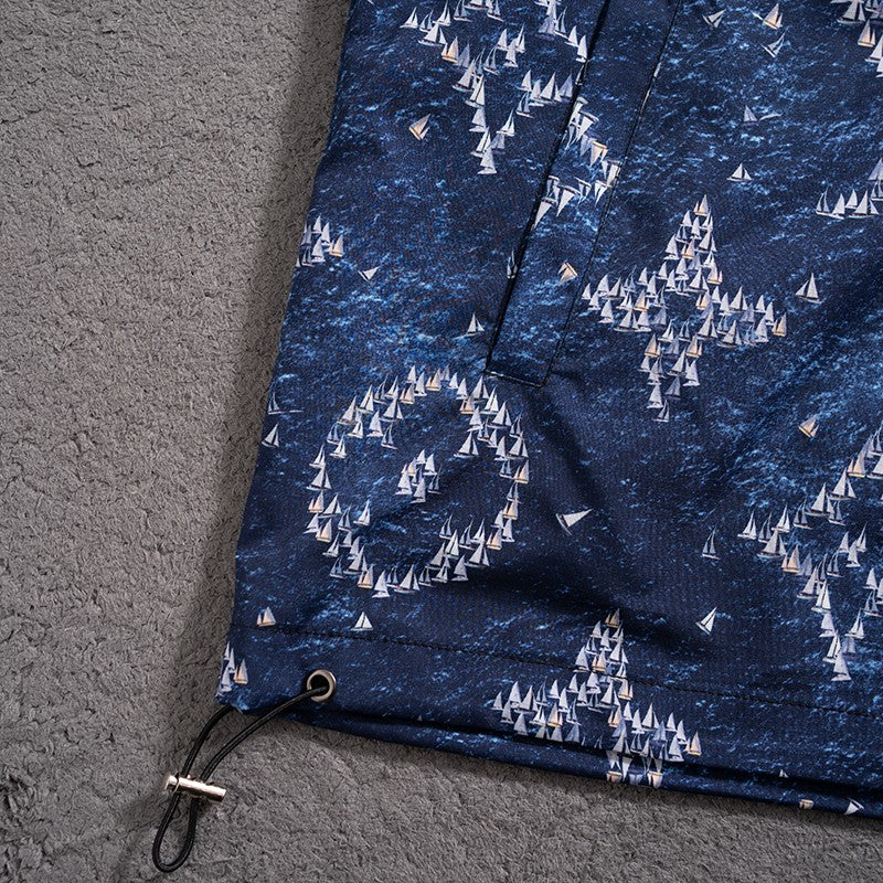 Blue Monogram Hooded Windbreaker product detail view 7