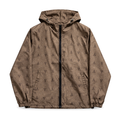 Brown Tonal Monogram Hooded Windbreaker front product view on white background