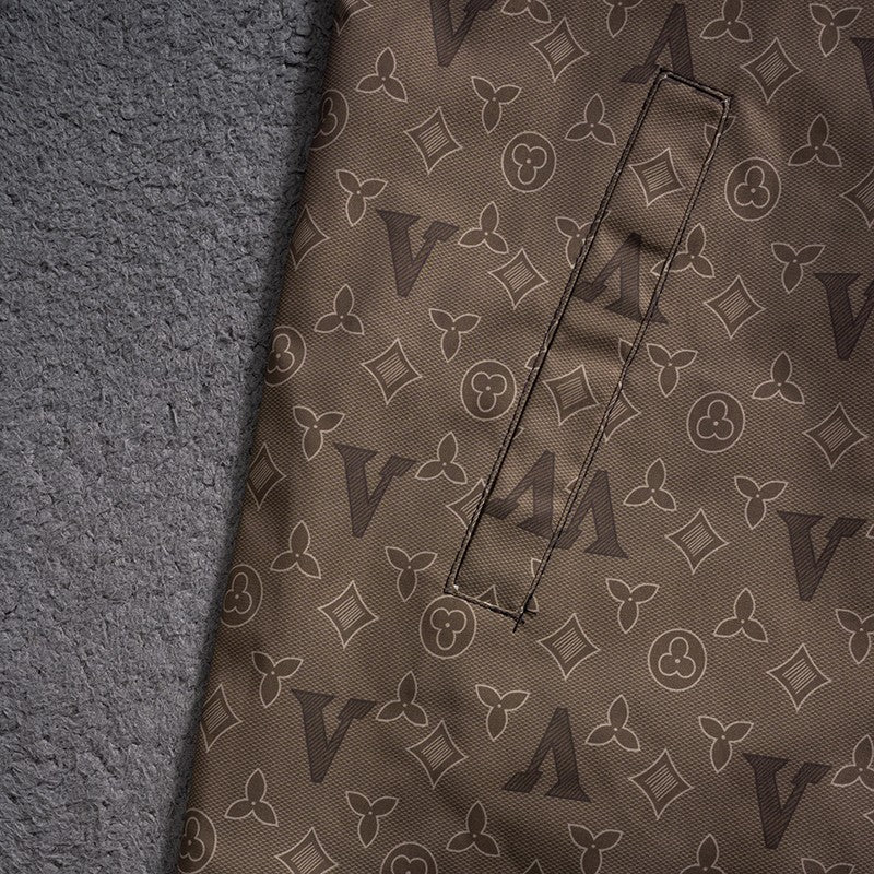 Brown Tonal Monogram Hooded Windbreaker product detail view 8