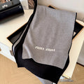 Miu Miu Style Two-Tone Rib-Knit Scarf product detail 6