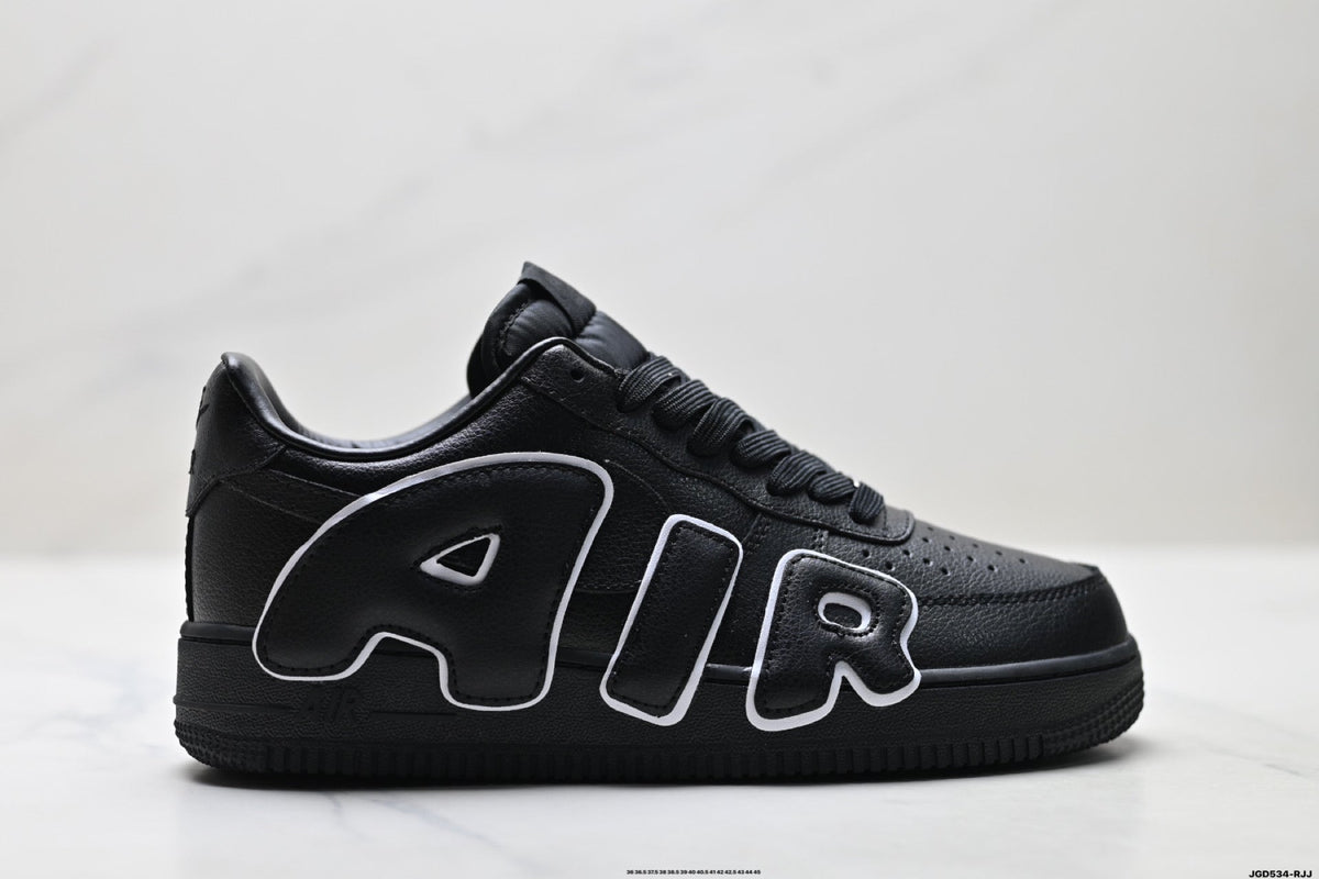 Nike Air Force 1 Low Black Outline Graphic Unisex Sneakers Style 20 detail view 2