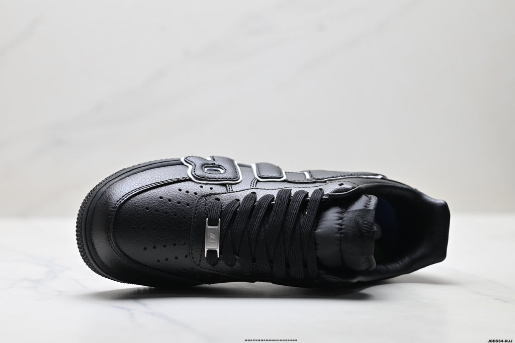 Nike Air Force 1 Low Black Outline Graphic Unisex Sneakers Style 20 detail view 3