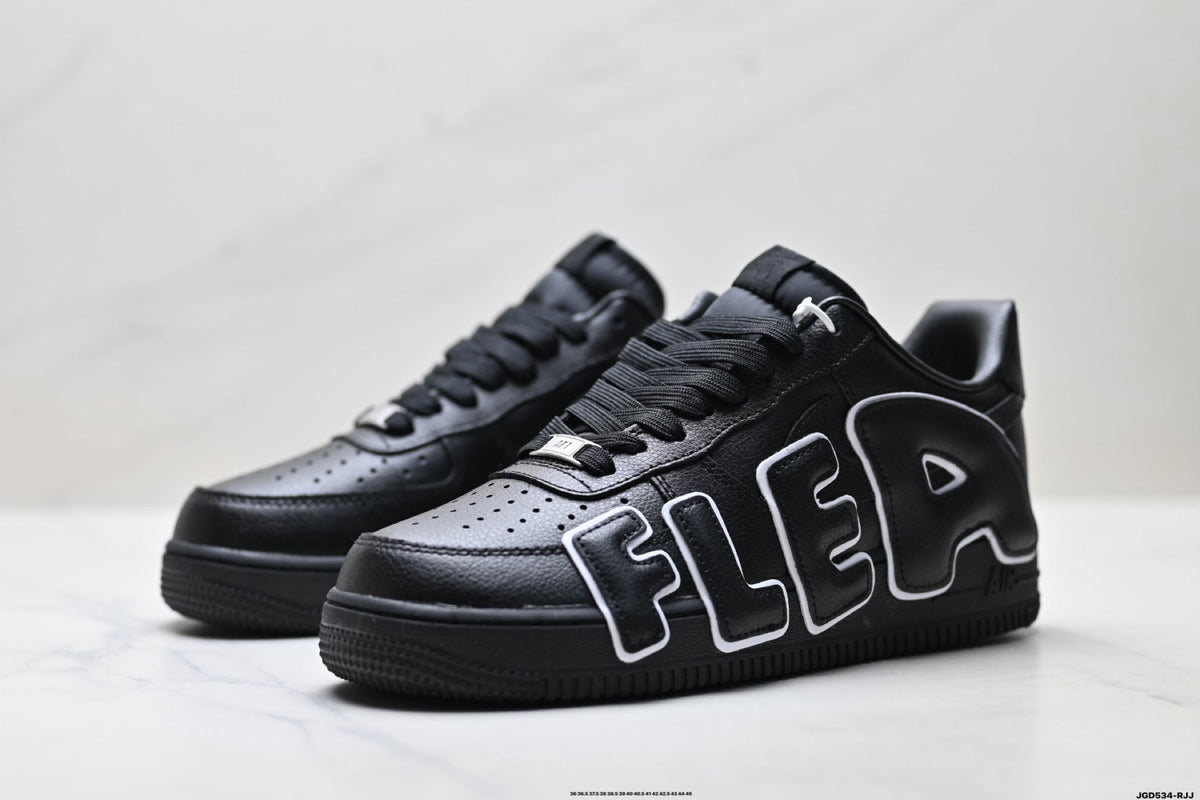 Nike Air Force 1 Low Black Outline Graphic Unisex Sneakers Style 20 detail view 5