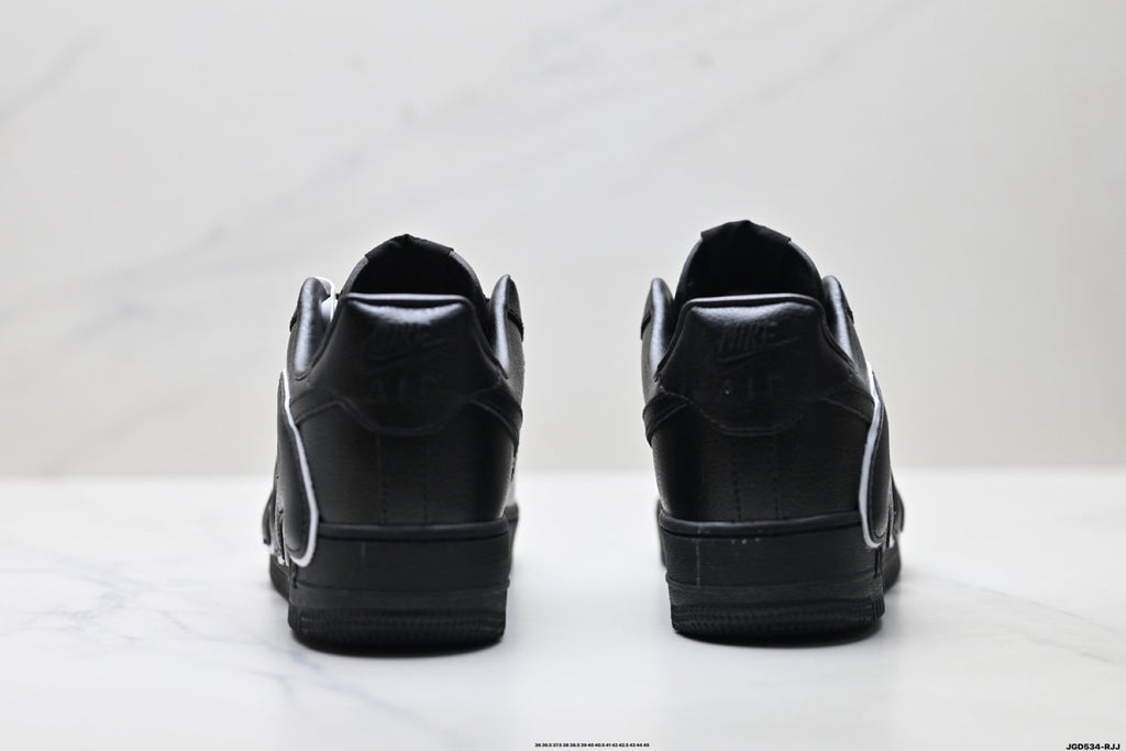 Nike Air Force 1 Low Black Outline Graphic Unisex Sneakers Style 20 detail view 7