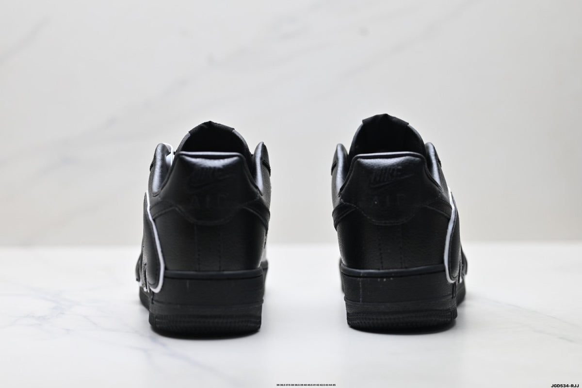 Nike Air Force 1 Low Black Outline Graphic Unisex Sneakers Style 20 detail view 7