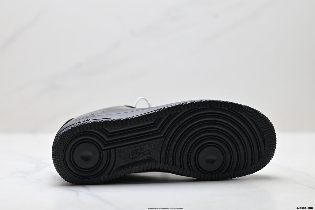 Nike Air Force 1 Low Black Patent Tonal Unisex Sneakers Style 04 detail view 9