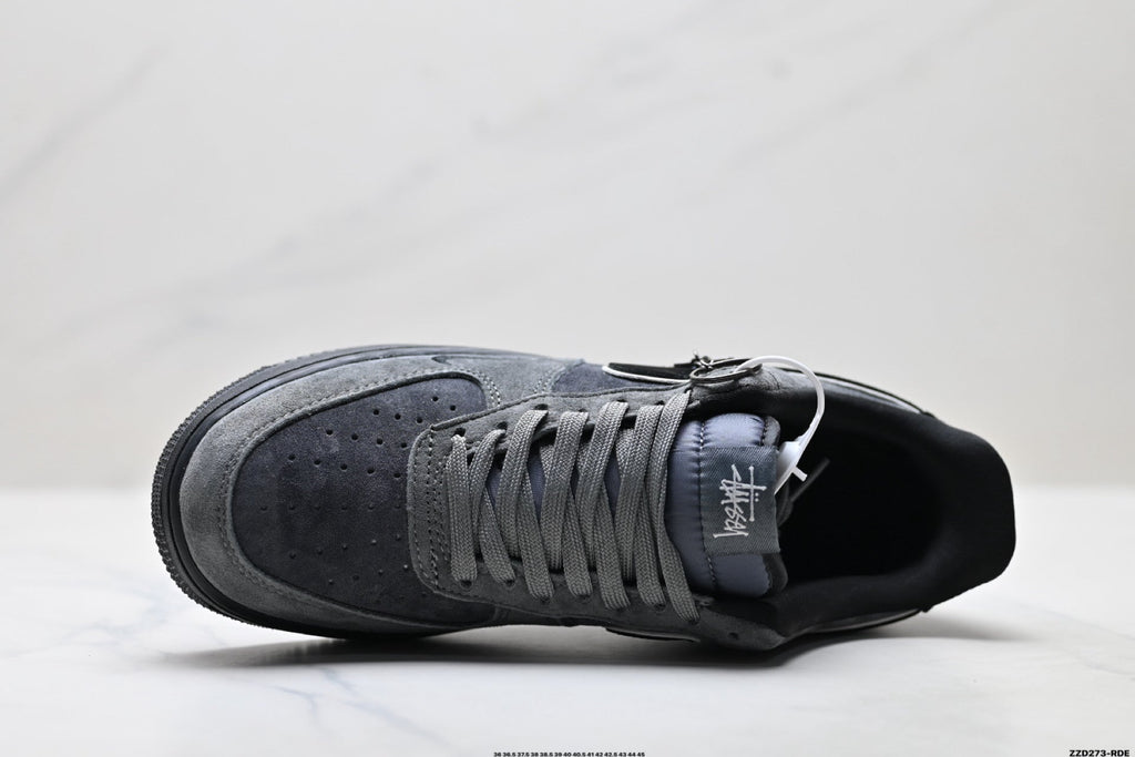 Nike Air Force 1 Low Charcoal Black Unisex Sneakers Style 08 detail view 3
