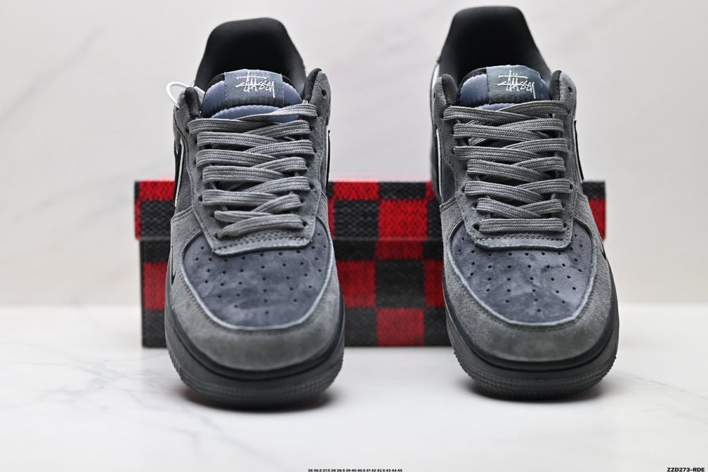 Nike Air Force 1 Low Charcoal Black Unisex Sneakers Style 08 detail view 8
