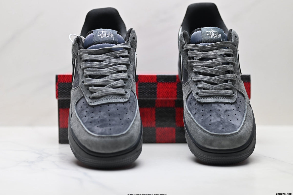 Nike Air Force 1 Low Charcoal Black Unisex Sneakers Style 08 detail view 8