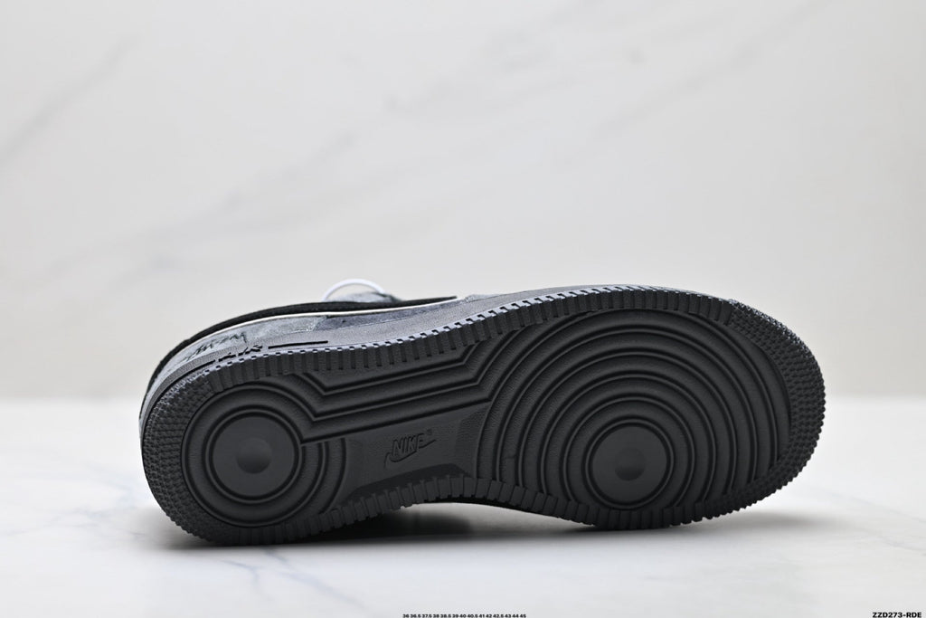 Nike Air Force 1 Low Charcoal Black Unisex Sneakers Style 08 detail view 9