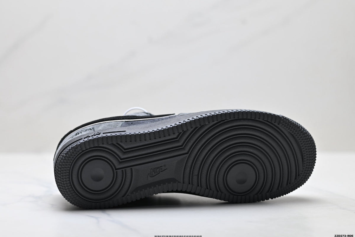 Nike Air Force 1 Low Charcoal Black Unisex Sneakers Style 08 detail view 9