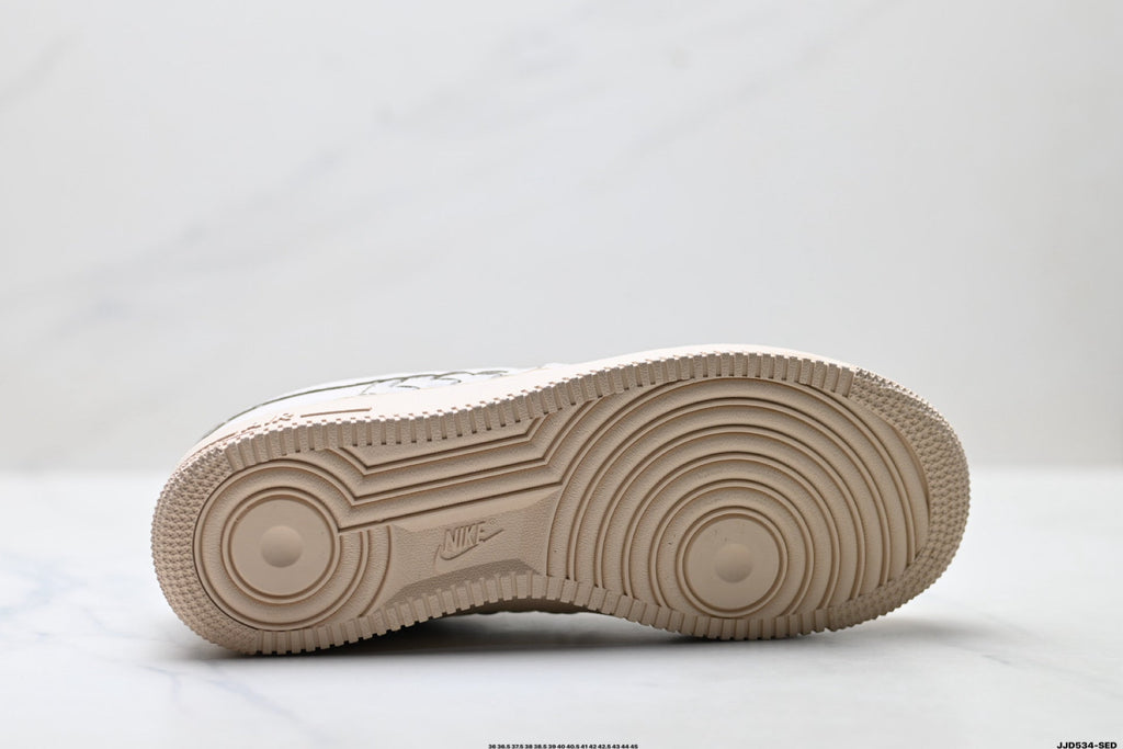 Nike Air Force 1 Low Cream Woven Unisex Sneakers Style 05 detail view 9
