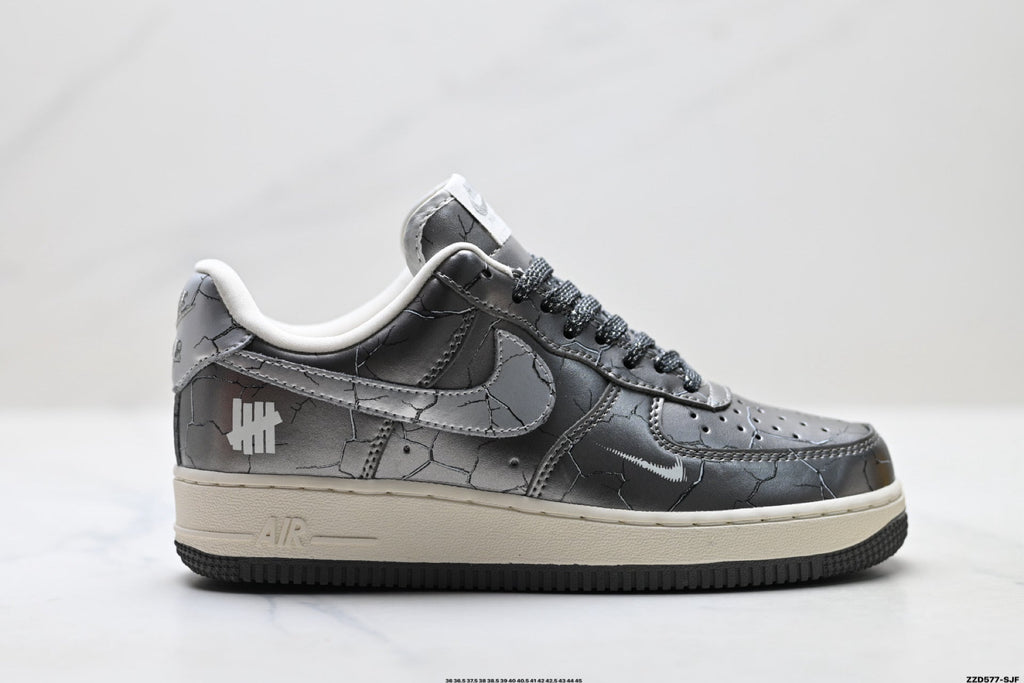 Nike Air Force 1 Low Dark Gray Metallic Unisex Sneakers Style 14 detail view 2