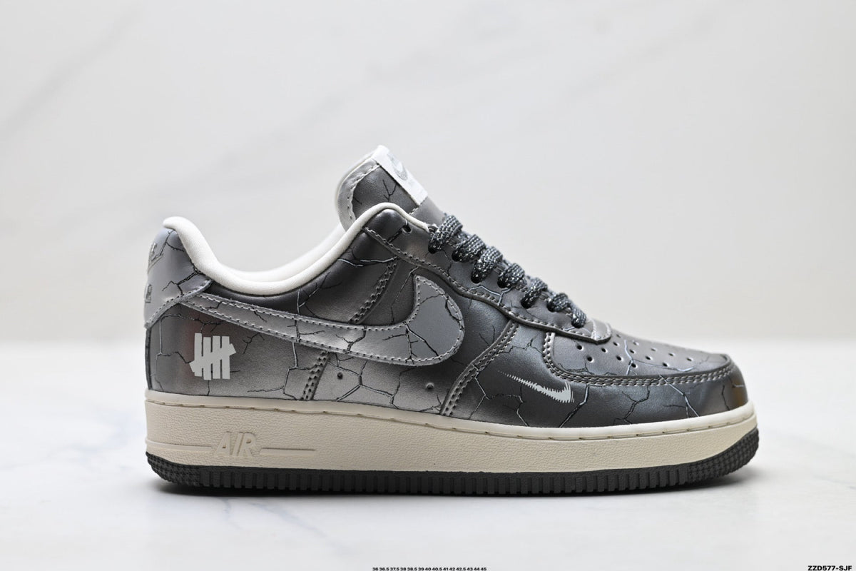 Nike Air Force 1 Low Dark Gray Metallic Unisex Sneakers Style 14 detail view 2