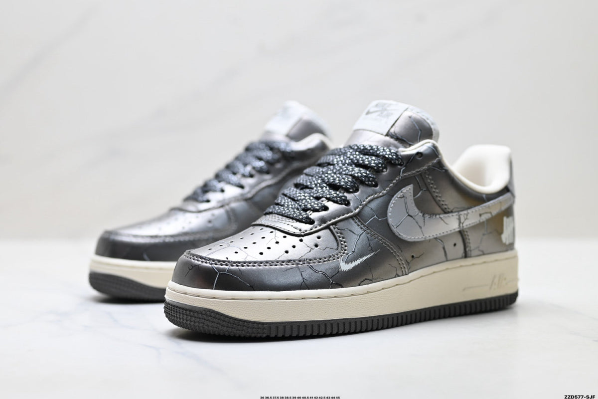 Nike Air Force 1 Low Dark Gray Metallic Unisex Sneakers Style 14 detail view 5