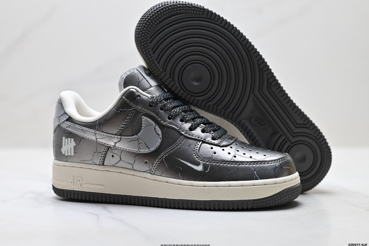 Nike Air Force 1 Low Dark Gray Metallic Unisex Sneakers Style 14 detail view 6