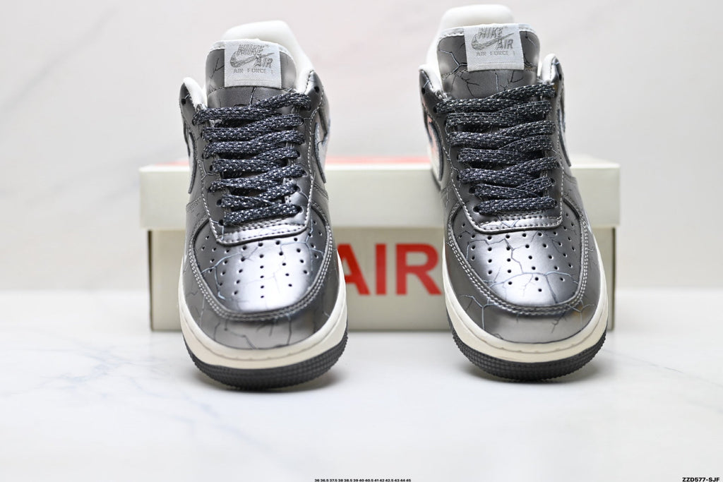 Nike Air Force 1 Low Dark Gray Metallic Unisex Sneakers Style 14 detail view 8
