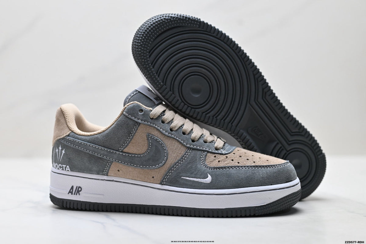 Nike Air Force 1 Low Gray Beige Unisex Sneakers Style 09 detail view 6