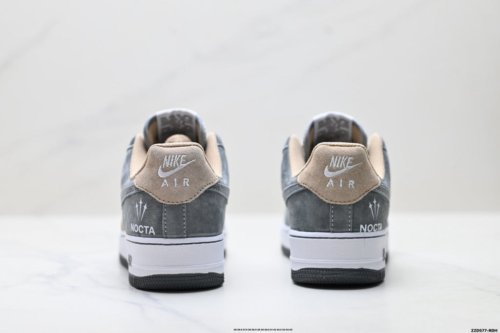 Nike Air Force 1 Low Gray Beige Unisex Sneakers Style 09 detail view 7