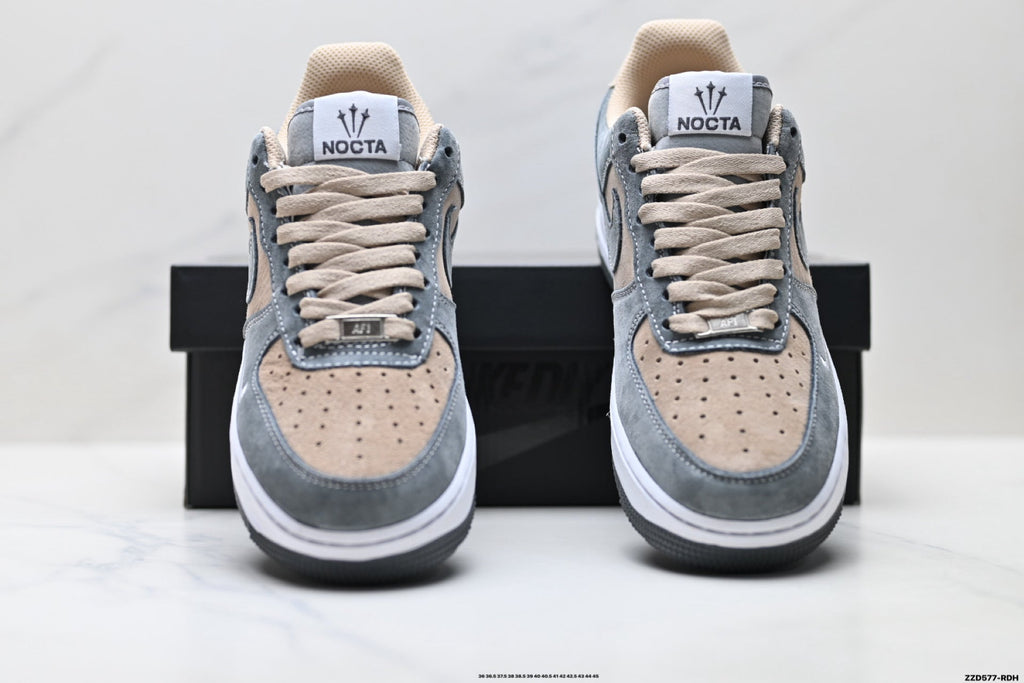 Nike Air Force 1 Low Gray Beige Unisex Sneakers Style 09 detail view 8