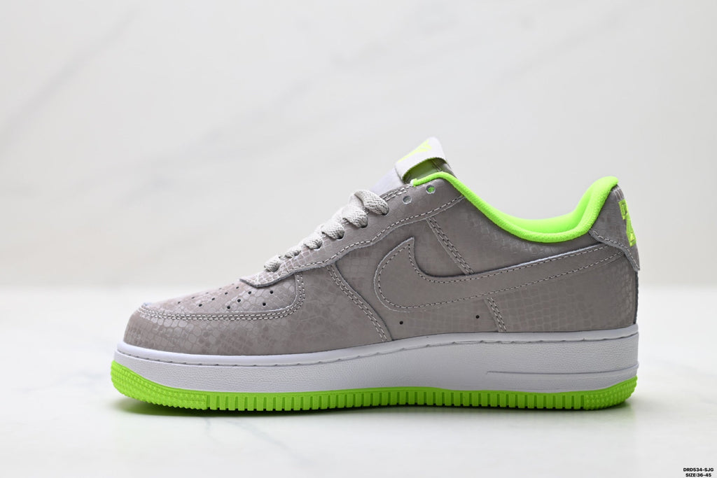 Nike Air Force 1 Low Gray Volt Unisex Sneakers Style 15 detail view 4