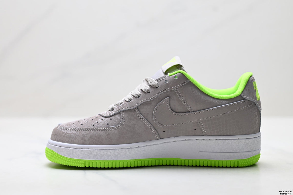 Nike Air Force 1 Low Gray Volt Unisex Sneakers Style 15 detail view 4