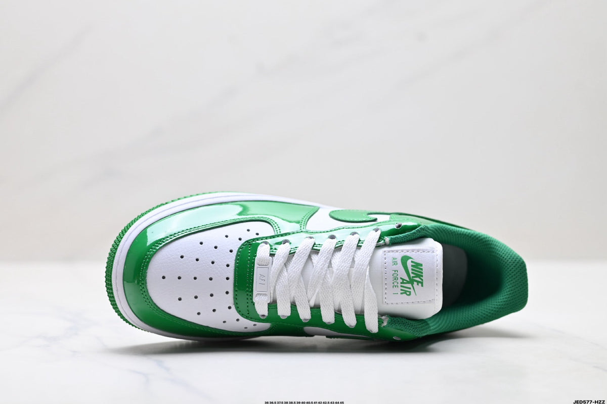 Nike Air Force 1 Low Green White Unisex Sneakers Style 22 detail view 3