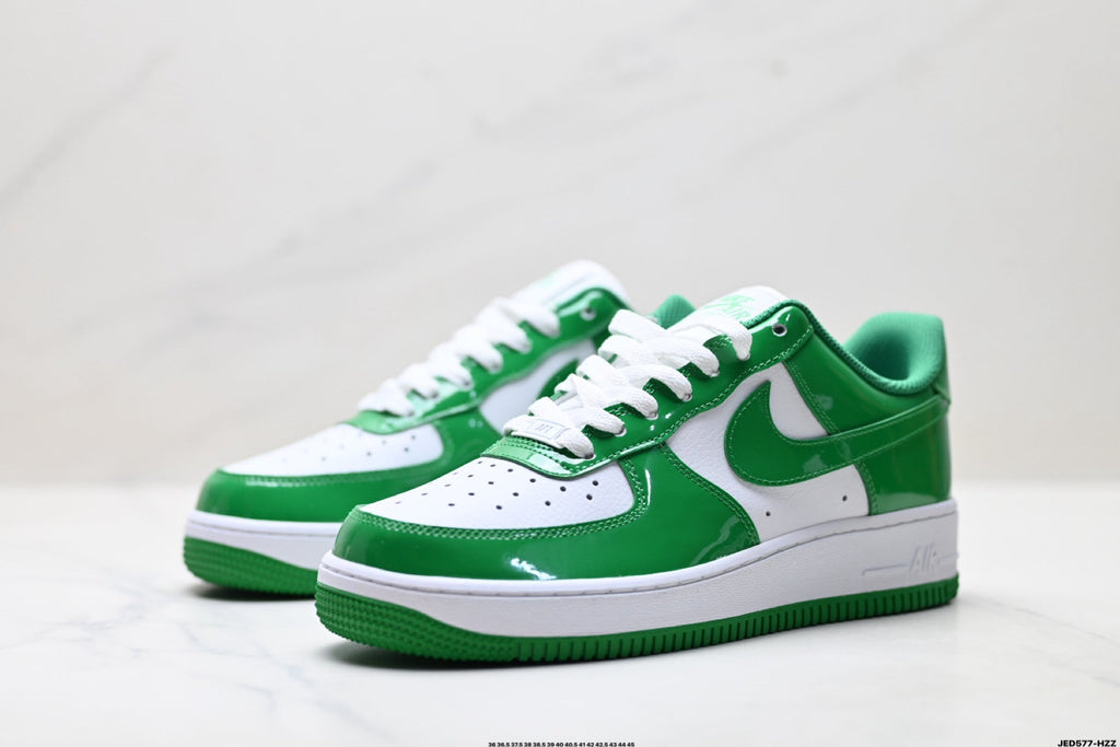 Nike Air Force 1 Low Green White Unisex Sneakers Style 22 detail view 5