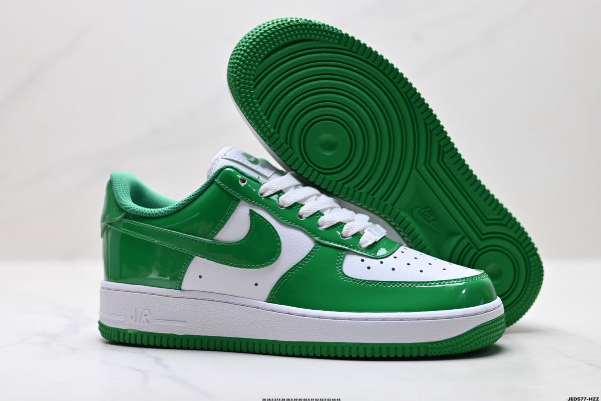 Nike Air Force 1 Low Green White Unisex Sneakers Style 22 detail view 6