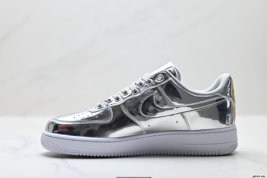 Nike Air Force 1 Low Metallic Silver Unisex Sneakers Style 16 detail view 4