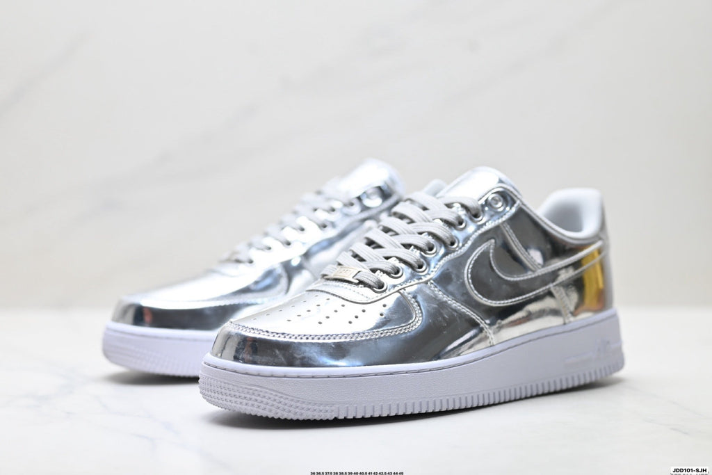 Nike Air Force 1 Low Metallic Silver Unisex Sneakers Style 16 detail view 5