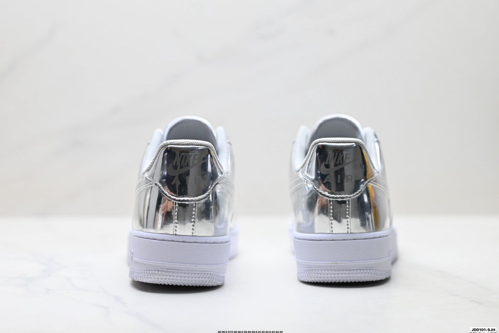 Nike Air Force 1 Low Metallic Silver Unisex Sneakers Style 16 detail view 7