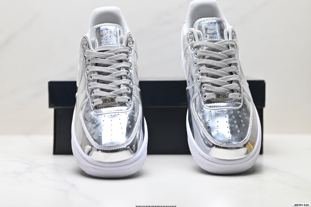 Nike Air Force 1 Low Metallic Silver Unisex Sneakers Style 16 detail view 8