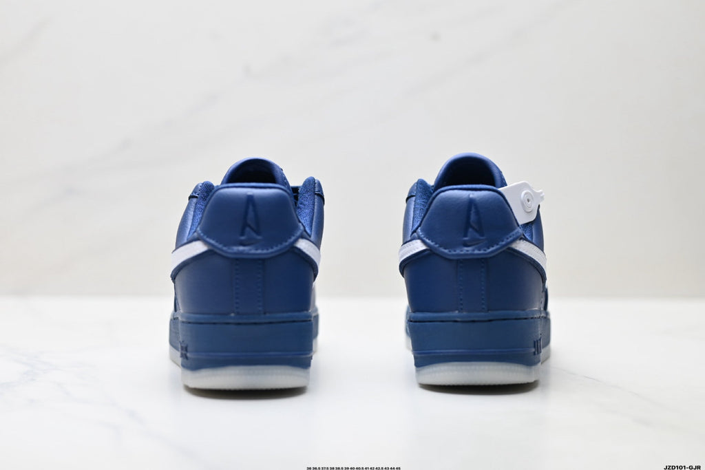 Nike Air Force 1 Low Navy Blue White Unisex Sneakers Style 01 detail view 7
