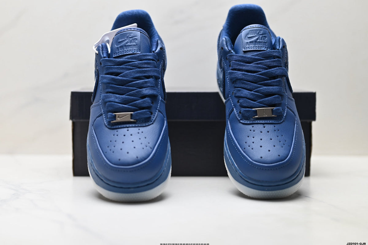 Nike Air Force 1 Low Navy Blue White Unisex Sneakers Style 01 detail view 8