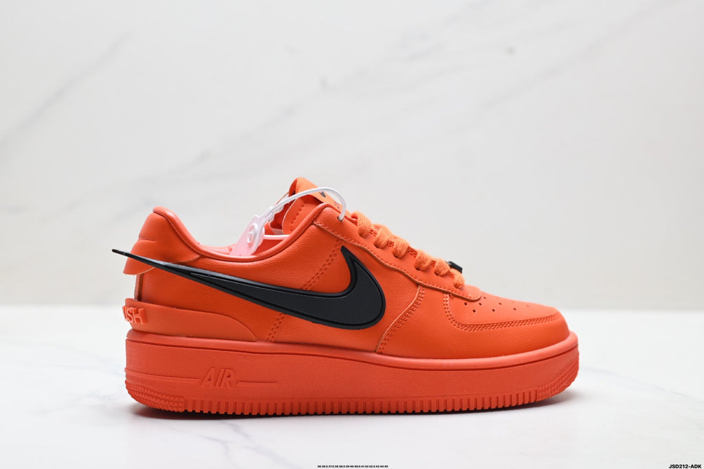 Nike Air Force 1 Low Orange Black Unisex Sneakers Style 13 detail view 2