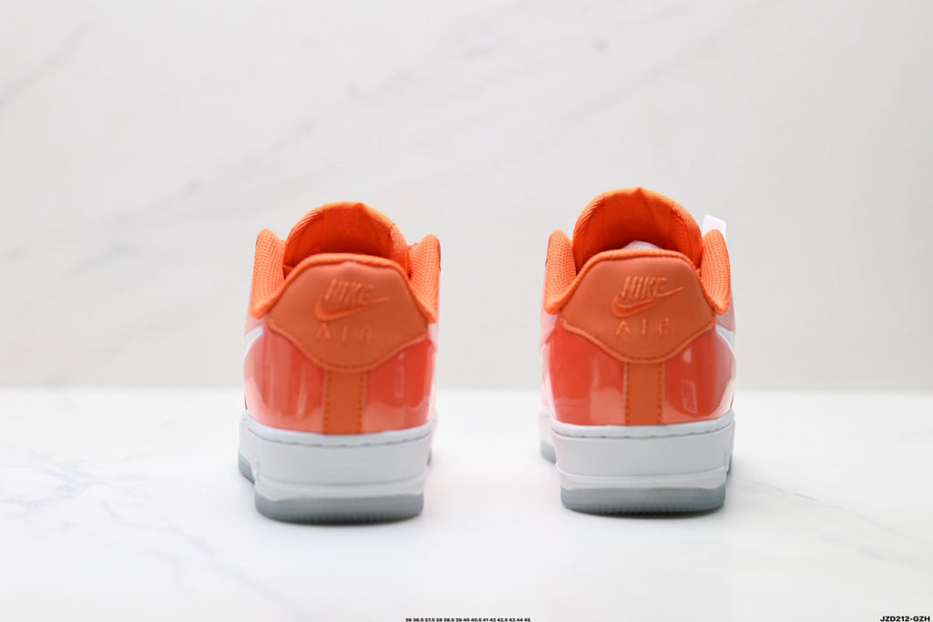 Nike Air Force 1 Low Orange White Unisex Sneakers Style 07 detail view 7